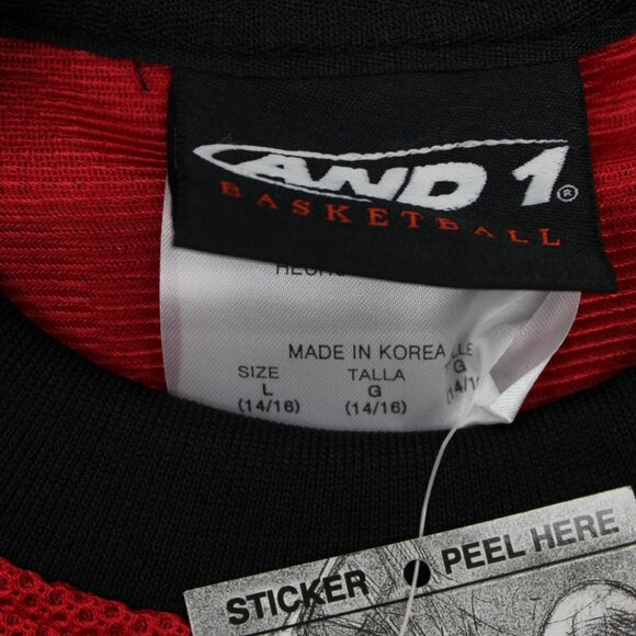 And 1 Basketball Jersey NWT Youth Large (14/16) Red Polyester Pullover #1 - Picture 6 of 14